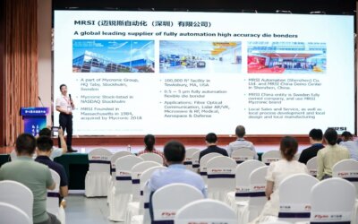 MRSI Systems (Mycronic Group) delivered a keynote speech at the 2022 CFOL Optical Interconnection Conference and MRSI-H-HPLD+ 1.5 micron Die Bonder won the Award for “2022 CFOL Product Innovation”